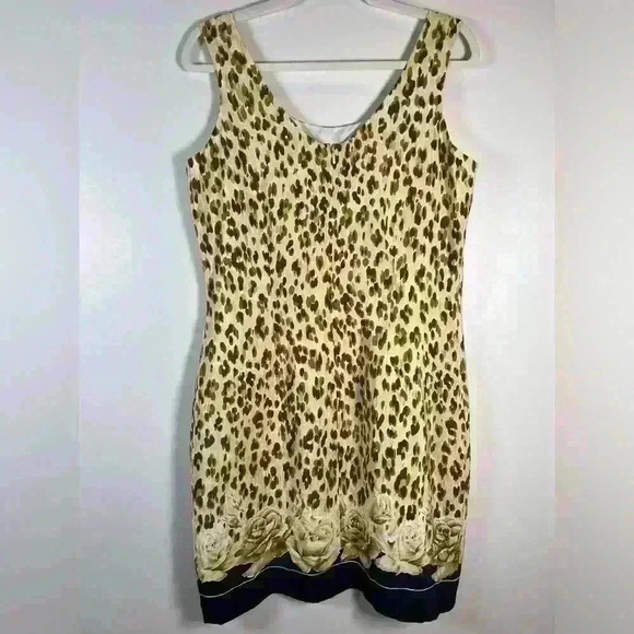 Bloomingdale’s Silk Sleeveless Animal Print Dress Size 12 - Picture 11 of 12